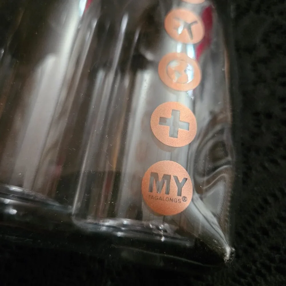 NWOT MyTagalongs Travel Bottle Set w/ Case (9 pieces total)